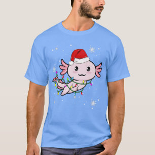 Aolotl Christmas Lights Led Funny Santa Hat Christ T-Shirt