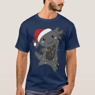 Aolotl Merry Christmas Fairy Lights Sweet Animals  T-Shirt