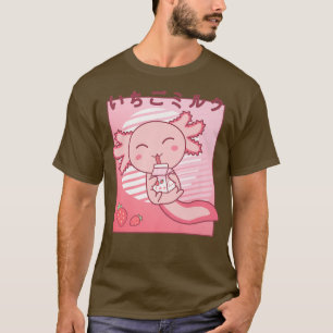 Aolotl Strawberry Milk Retro Kawaii Japan Aolotl  T-Shirt