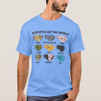 Aolotls Ofhe World Sweet Animals Kawaii Aolotl vin T-Shirt