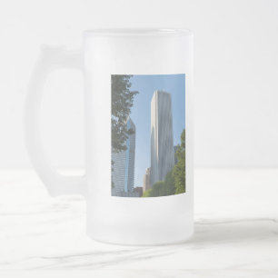 Aon Centre Chicago Frosted Glass Beer Mug