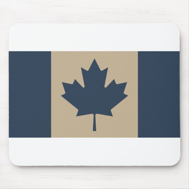 (AOP) Canadian Flag Navy/Tan - Mouse Mat (Front)