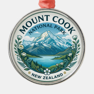 Aoraki / Mount Cook National Park New Zealand Metal Tree Decoration