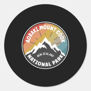 Aoraki Mount Cook National Park NZ Classic Round Sticker