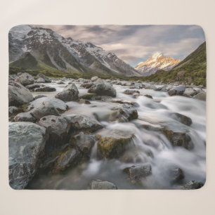 Aoraki Mt. Cook National Park New Zealand Sherpa Blanket