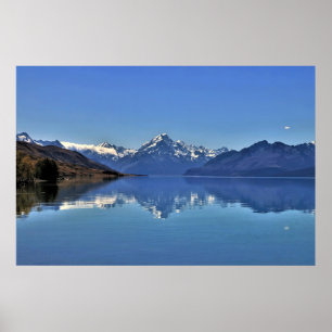 Aoraki on Lake Pukaki Poster