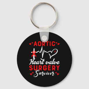Aortic Heart Valve Surgery Survivor Heart Disease Key Ring