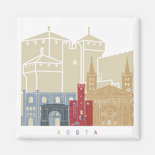 Aosta skyline poster magnet