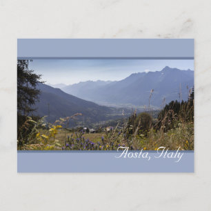 Aosta Valley Mountain View, Italy Postcard