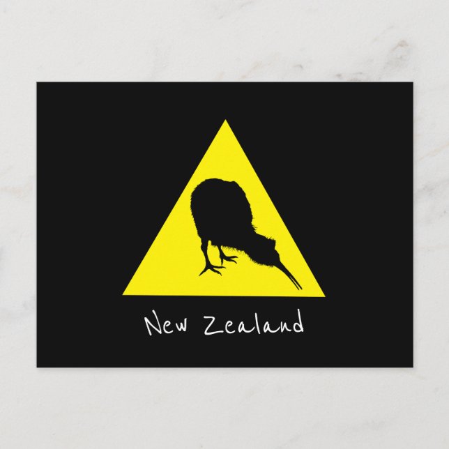 Aotearoa & Kiwi Bird, Nocturnal New Zealand travel Postcard (Front)