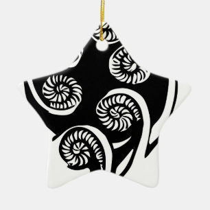 aotearoa koru design ceramic tree decoration