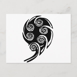 aotearoa koru design postcard
