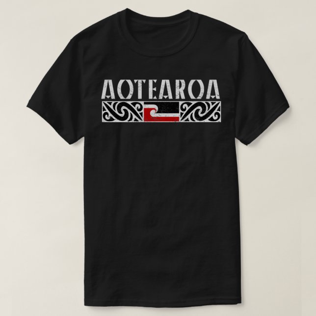 Aotearoa Maori Flag  T-Shirt (Design Front)