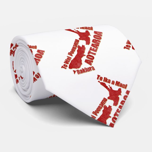Aotearoa Maori Place Names Tie (Rolled)