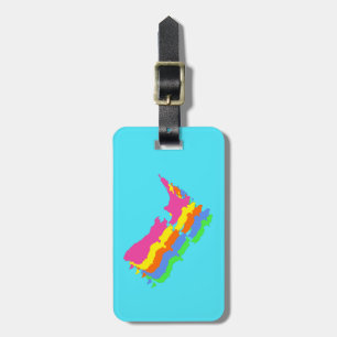 Aotearoa New Zealand Country, Bright Colours Luggage Tag