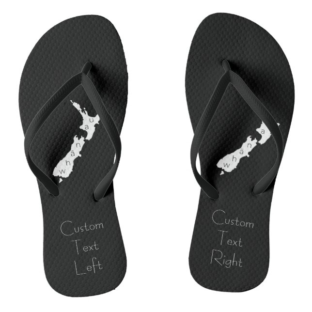 Aotearoa New Zealand Jandals, Kiwi & Whānau Māori  Flip Flops (Footbed)