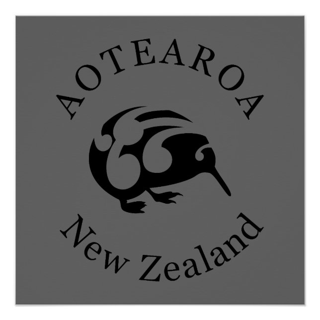 Aotearoa New Zealand KIWI POSTER (Front)
