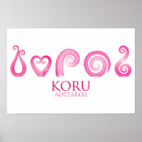 Aotearoa New Zealand Koru - pink
