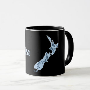 Aotearoa New Zealand Map, NZ Māori Language Mug