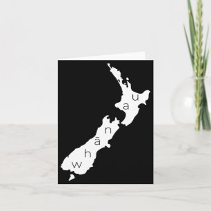 Aotearoa New Zealand With Kiwi Whanau Maori  Card