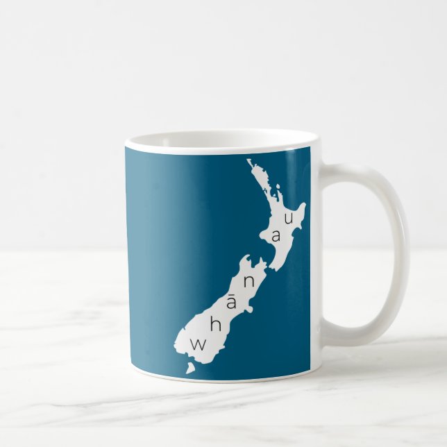 Aotearoa New Zealand With Kiwi Whanau Maori  Coffee Mug (Right)