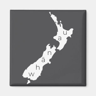 Aotearoa New Zealand With Kiwi Whanau Maori  Magnet