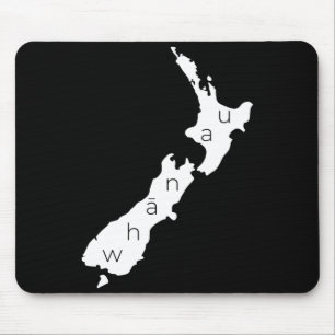 Aotearoa New Zealand With Kiwi Whanau Maori Mouse Mat