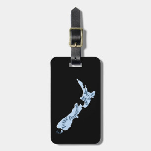 Aotearoa NZ Country Map in Māori, Custom Named Luggage Tag
