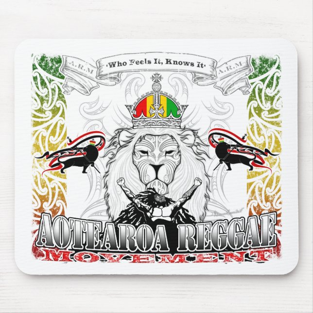 AOTEAROA REGGAE MOVEMENT MOUSE MAT (Front)