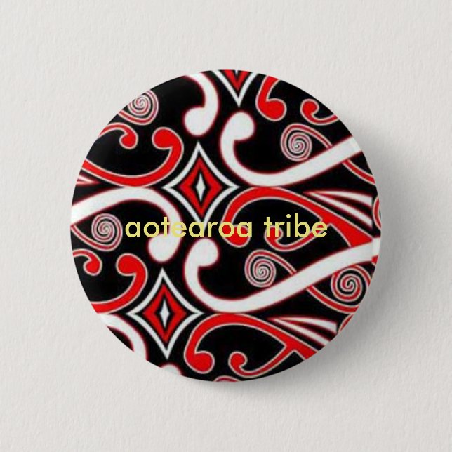 aotearoa tribe maori designs 6 cm round badge (Front)