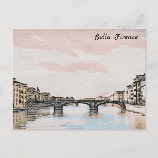 ** AP12 Bridge Firenze Florence Italy Italian Postcard (Front)