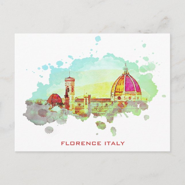 *~* AP12 Florence Italy Firenze Italia Artsy Postcard (Front)