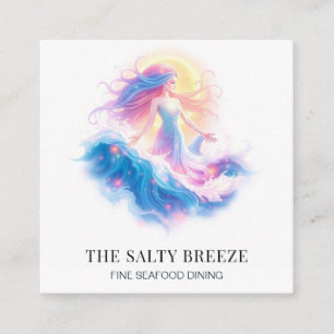 *~* AP13 100 Maritime Beach WAVE Birth of Venus Square Business Card