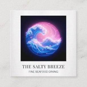 *~* AP13 Beach Vacation Rental Manager WAVE 91 Square Business Card