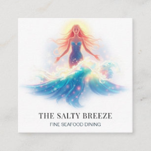 *~* AP13 Beach WAVE Birth of Venus 52 Square Business Card