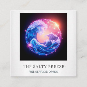 *~* AP13 Nautical Coastal Boating Fishing 96 Square Business Card