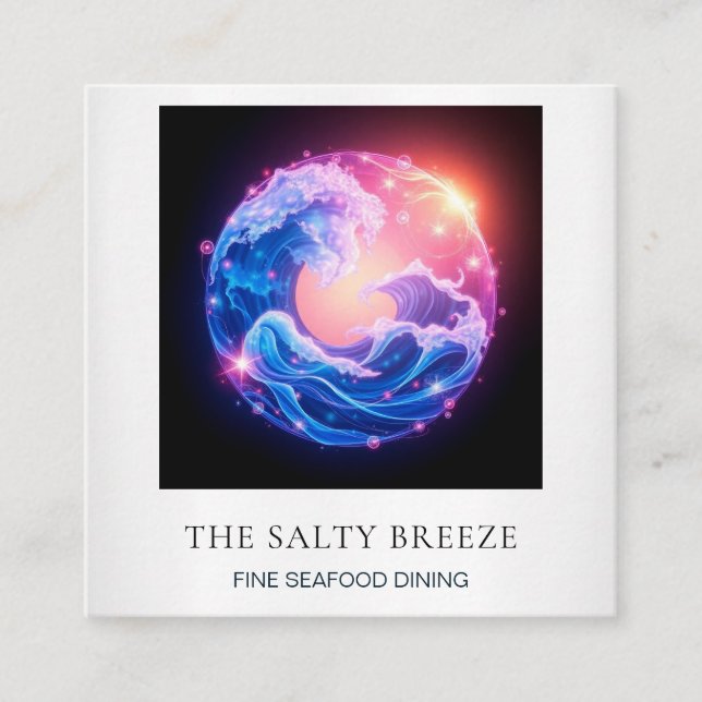 *~* AP13 Nautical Coastal Boating Fishing 96  Square Business Card (Front)