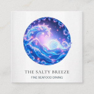 *~* AP13 Nautical Coastal Real Estate Agent 96  Square Business Card