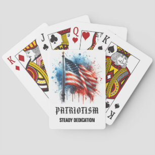 *** AP16 America Flag 3 quote Patriotism  Playing Cards