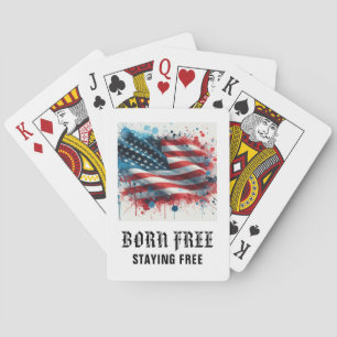 *** AP16 America Flag Veteran 1 Born Free Playing Cards