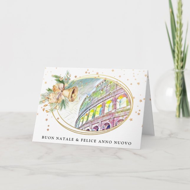 *~* AP20 Italy Italian Buon Natale Anno Nuovo Card (Front)