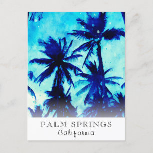 *~* AP25 Exotic  Personalise Travel Palm Trees Postcard