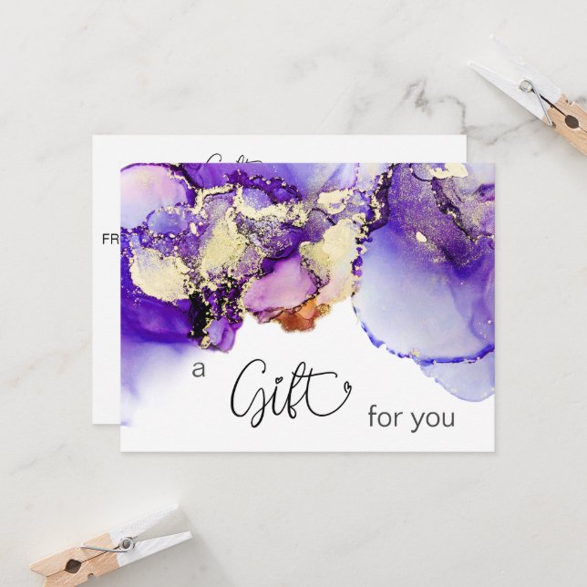 *~* AP29 GIFT CERTIFICATE Lavender Purple Bold (Front/Back In Situ)