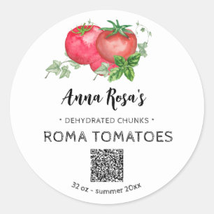 *~* AP30 Dehydrated Tomatoes QR Logo Classic Round Sticker