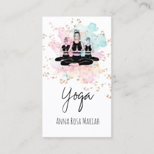 *~* AP33 Yoga Class Rainbow Chakra Spiritual Business Card