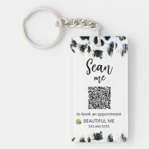 *~* AP36 QR Promo Beauty Leopard Acrylic Keychain