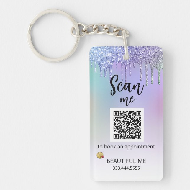 *~* AP36 QR Promo Logo Acrylic  Ombre Keychain (Front)