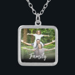 *~* AP42 FAMILY Photo Picture Image Silver Silver Plated Necklace<br><div class="desc">SQUARE NECKLACE (search id AP42 for similar designs on various products ) * Energetically Enhanced remembrance Keepsake memories memory family. Upload your family picture. Right now the text reads "FAMILY" A text area is available. Personalise Customise the font colour , font size actual of the font and location of the...</div>