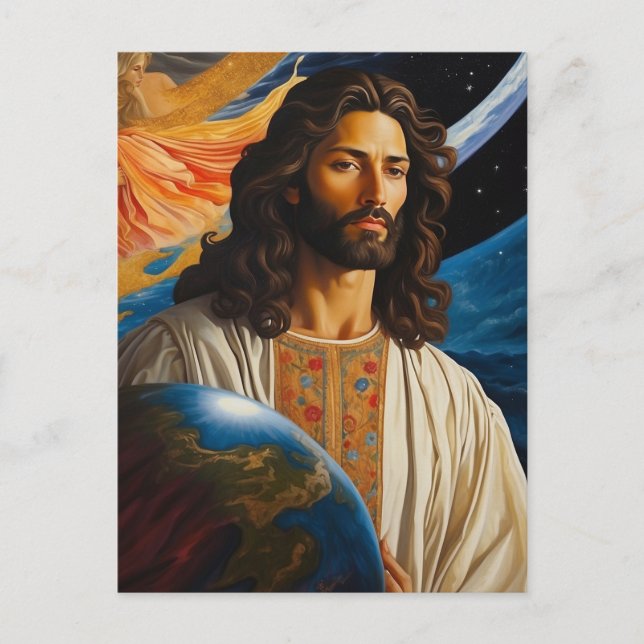 *~* AP50 Fantasy Universe Jesus Earth Postcard (Front)