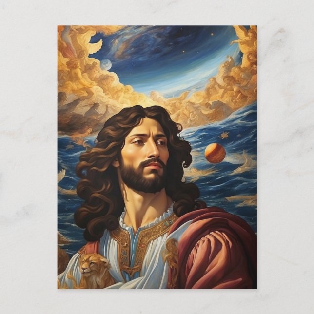 *~* AP50 Fantasy Universe Jesus Flower Moon Postcard (Front)